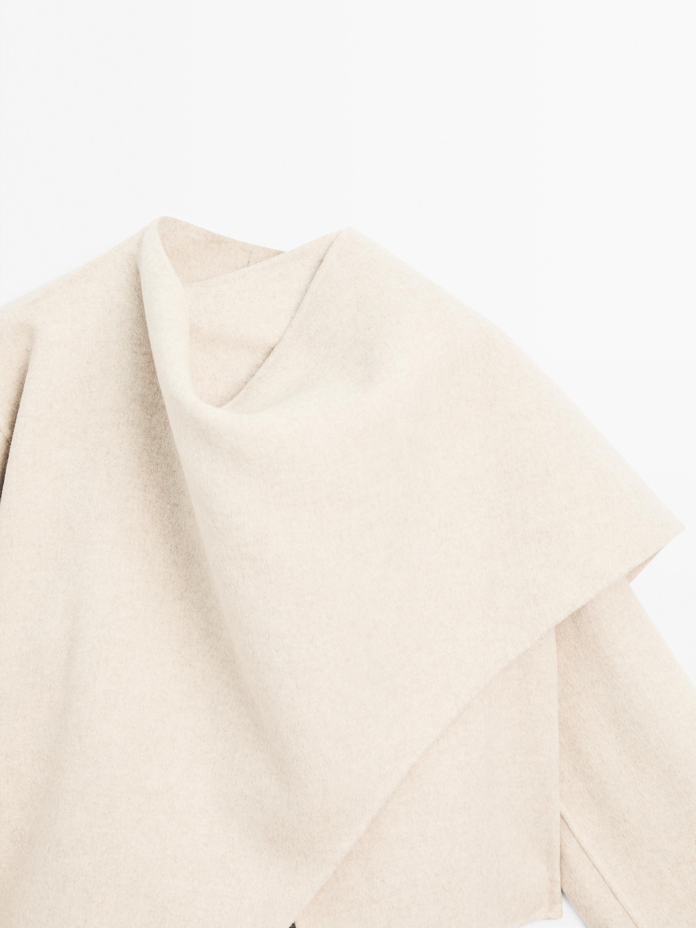 Short coat with scarf detail